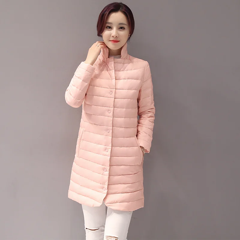 

Brieuces 2018Women Winter keep long warm sleeve lapel thicker Loose solid color Down jacket Medium length