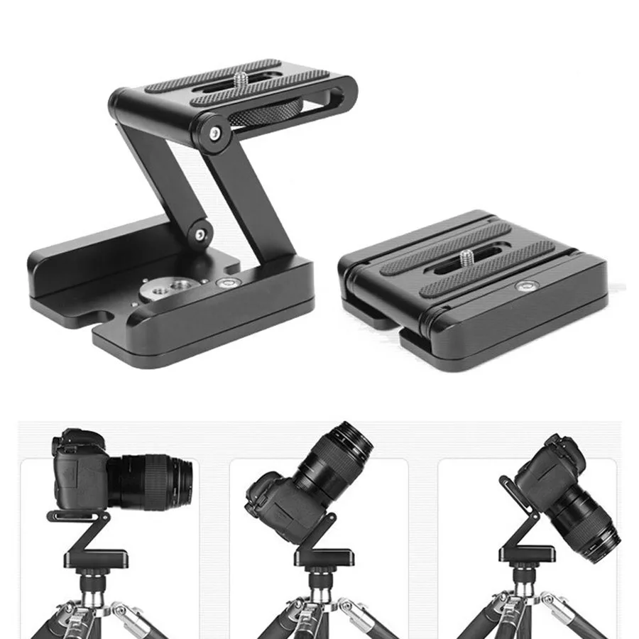 Z Folding Desktop Tripod Head Slide Camera Pack shot Rack Portable