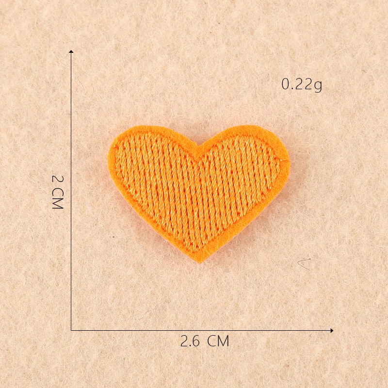 20 цветов) 2 шт./партия нашивки с сердечками для одежды сделай сам в полоску с железной аппликацией, наклейки для детской одежды, значки с вышивкой@ E - Цвет: 2-PCS-E-69