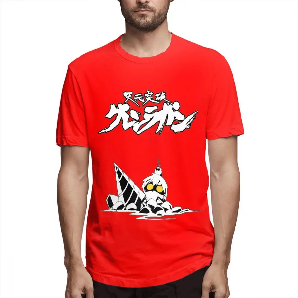 Мужская повседневная дизайнерская футболка Tengen Toppa Gurren Lagann Simon с аниме летняя