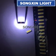 2000 шт. для люменов 7020 SMD светодиодный бисер 3 в 0,5 Вт 150мА холодный белый ЖК-подсветка для ТВ приложения SANE7020P-0W-2074