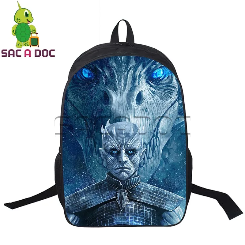 

Game of Thrones Mother of Dragons The Others Prints Backpack Teens Students Book Bag Children School Bags Travel Daypacks