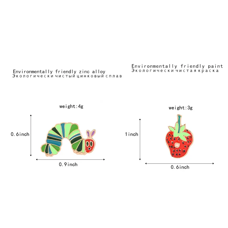 Взрывные модели, креативная брошь с клубничным червяком, значок, Лонгслив для пары, джинсовая куртка, женская одежда с воротником, декоративные украшения