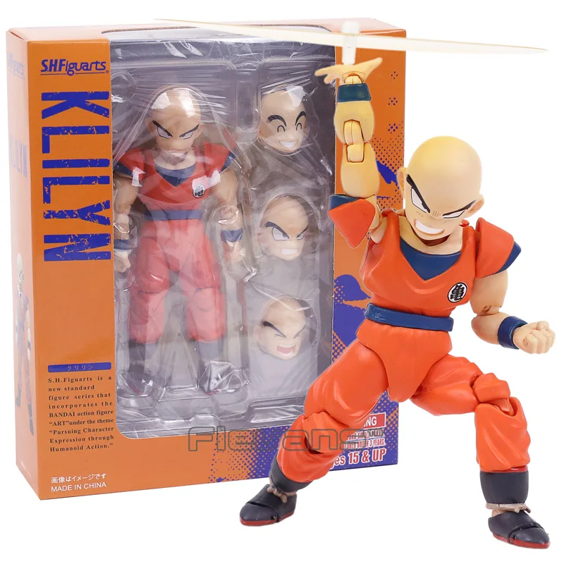 

SHF S.H.Figuarts Dragon Ball Z Klilyn Krillin Joint Movable Action Figure Collectible Model Toy 12cm