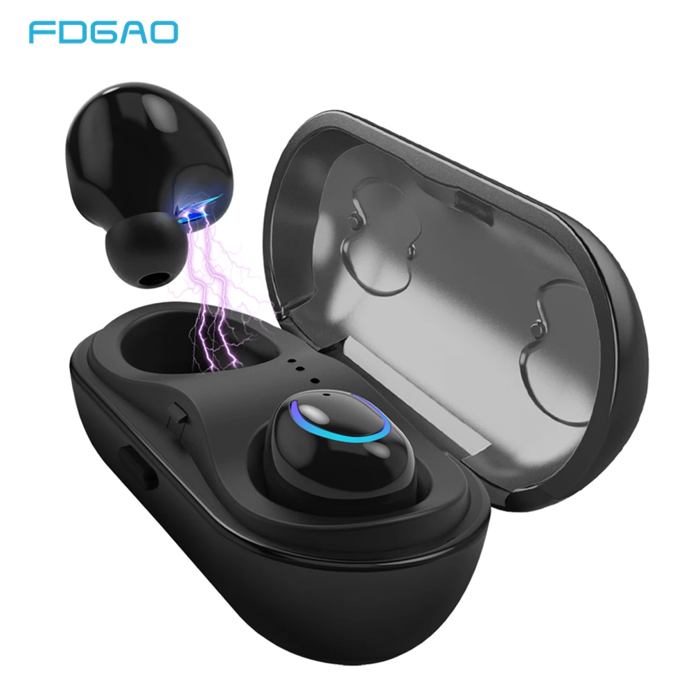 5.0 Wireless Headphones Bluetooth Earphones Sports Earbuds Stereo Bass Headset Mini With Dual 