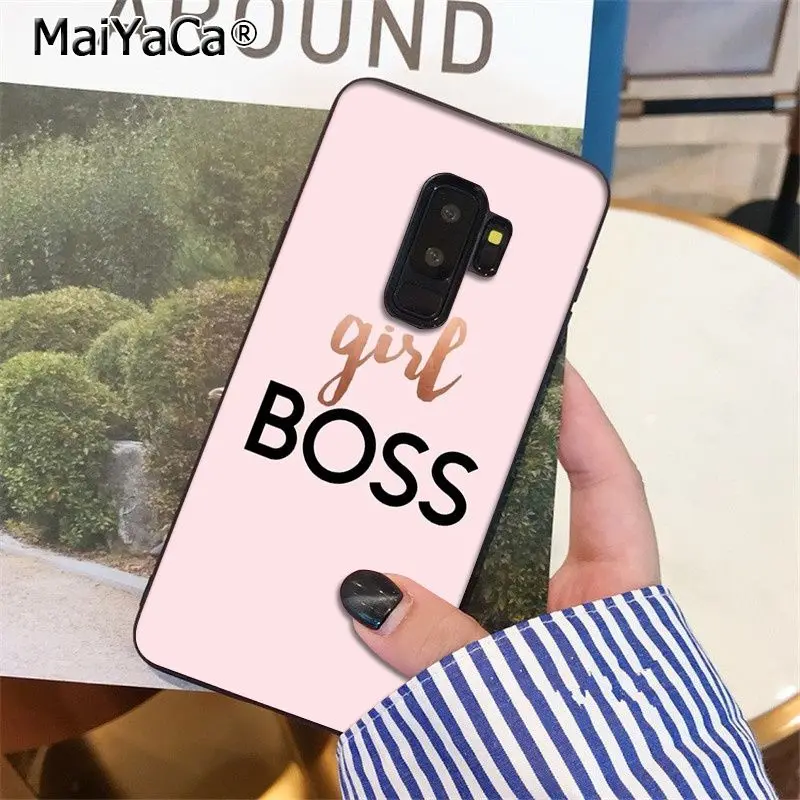 Мягкий чехол для телефона MaiYaCa Girl Boss Like A Boss из ТПУ для samsung S9 S9 plus S5 S6 S6edge S6plus S7 S7edge S8 S8plus