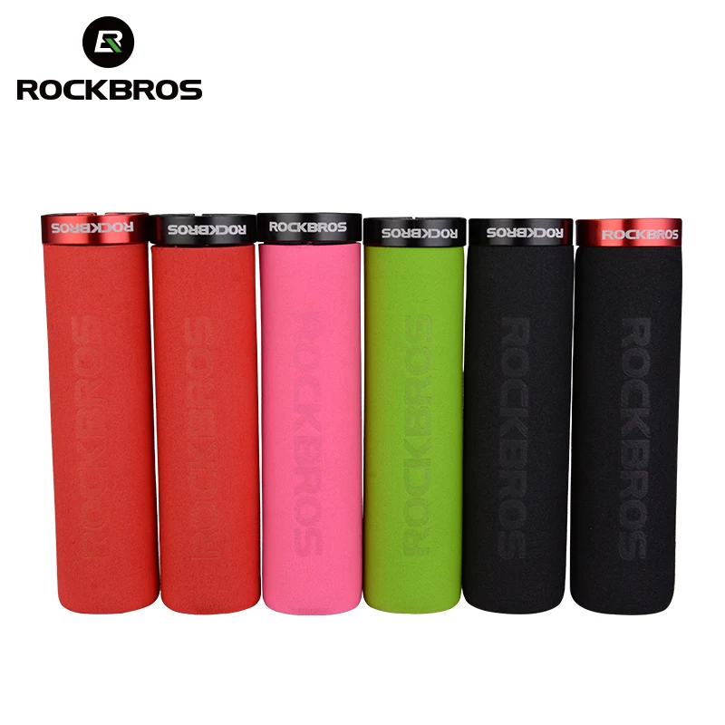 

ROCKBROS Bicycle Silicone Grips MTB Sponge Handlebar Grips Anti-skid Shock-absorbing Soft Bike Grips Ultraight Cycling Handlebar