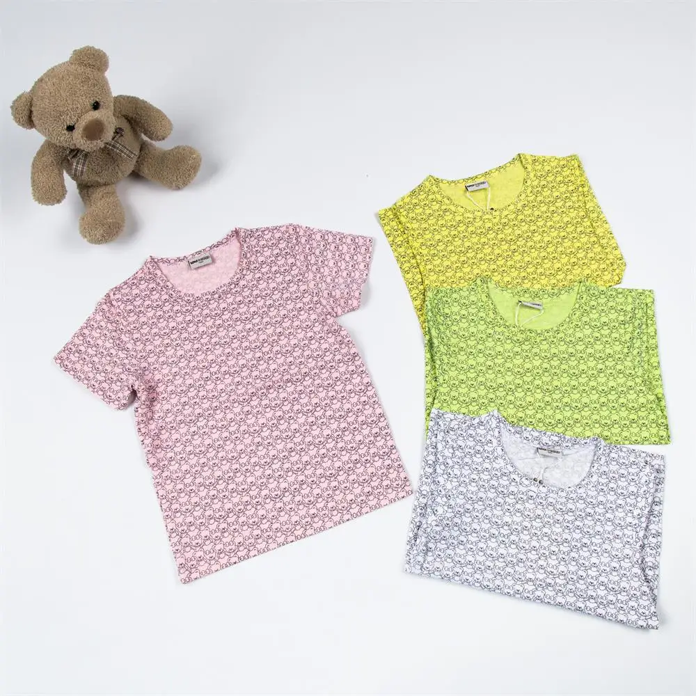 

New Kids'Suit 2019 High Quality All Cotton Short Sleeve T-shirt Short Skirt Suit for Summer babys