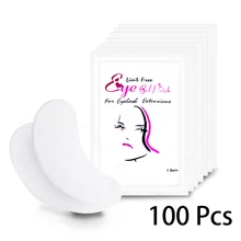 100 пар/упак. Бумага пластыри ресниц под глаза подушечками ресницы наращивание ресниц Бумага патчи глаз накладки-наклейки под глаз макияж инструменты