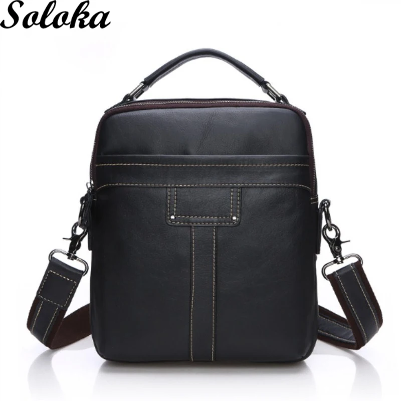 

1Pc Vertical Square MINI Top Luxury Genuine Leather for Men Portable Shoulder Crossbody Vintage Messenger Waist Packs New