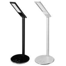 Светодиодный настольный светильник для бизнеса, офиса, складной, защита для глаз, Светодиодный настольный светильник с Qi Беспроводное настольное зарядное устройство, USB выход