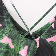 Wedorate Women Tropical Dresses Summer Style Sexy Spaghetti Strapped Women's Mini Dress Palm Fashion Print Beach Dress RA5417