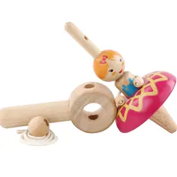 Новая принцесса Туо спираль летать лодка обучение маленьких детей головоломки деревянные большой шнурок гироскопа детские игрушки