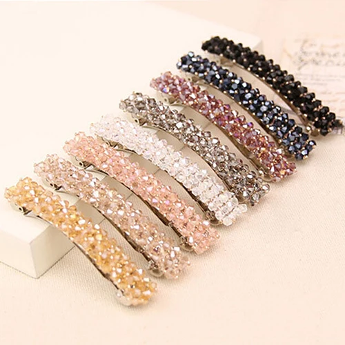 

2016 Women's Fashion Bling Headwear Handmade Full Crystal Hair Clip Barrette Hairpin 8M2G