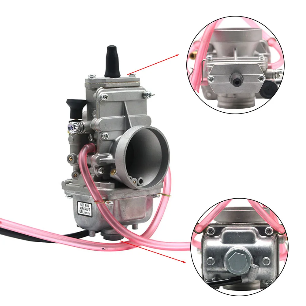 Alconstar MIKUNI TM28 TM30 TM32 TM34 Carburetor For Motorcycle 2T Stroke Racing Flat Slide Carb Pit Bike With Power Jet