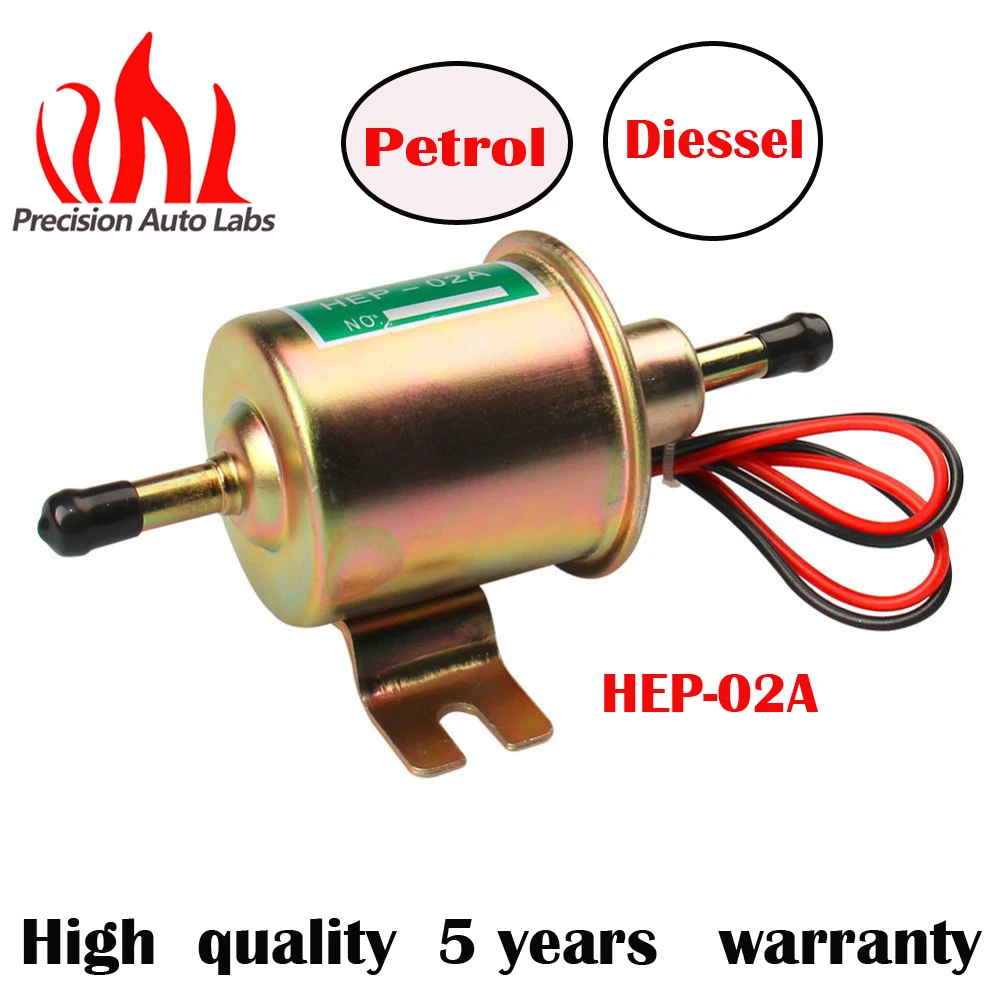 12V Electric Fuel Pump Low Pressure Bolt Fixing Wire Diesel Petrol HEP