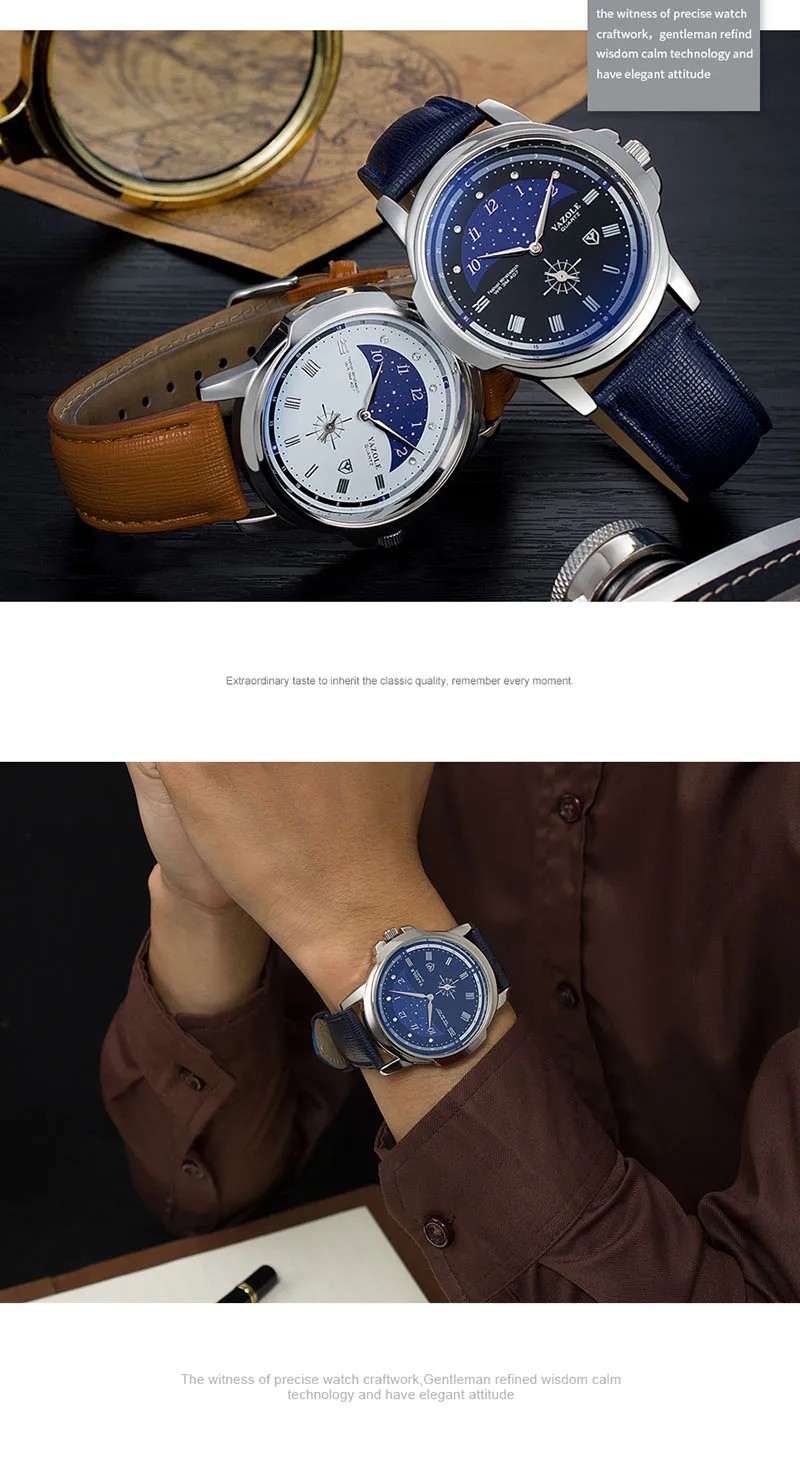 Часы yazole Для мужчин часы лучший бренд класса люкс мужской часы Бизнес Для мужчин s наручные часы небольшой Второй Циферблат дизайнер время