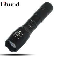 Litwod Z30 Micro USB порт светодиодный фонарь XM-L2 U3 T6 Zoom алюминиевый фонарь с батареей 18650 или AAA для кемпинга