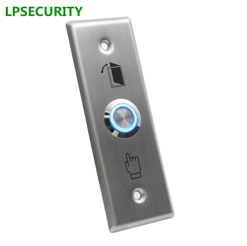 

LPSECURITY Stainless steel Door Access Control LED backlit LED illuminated Push Button/door lock release exit button switch