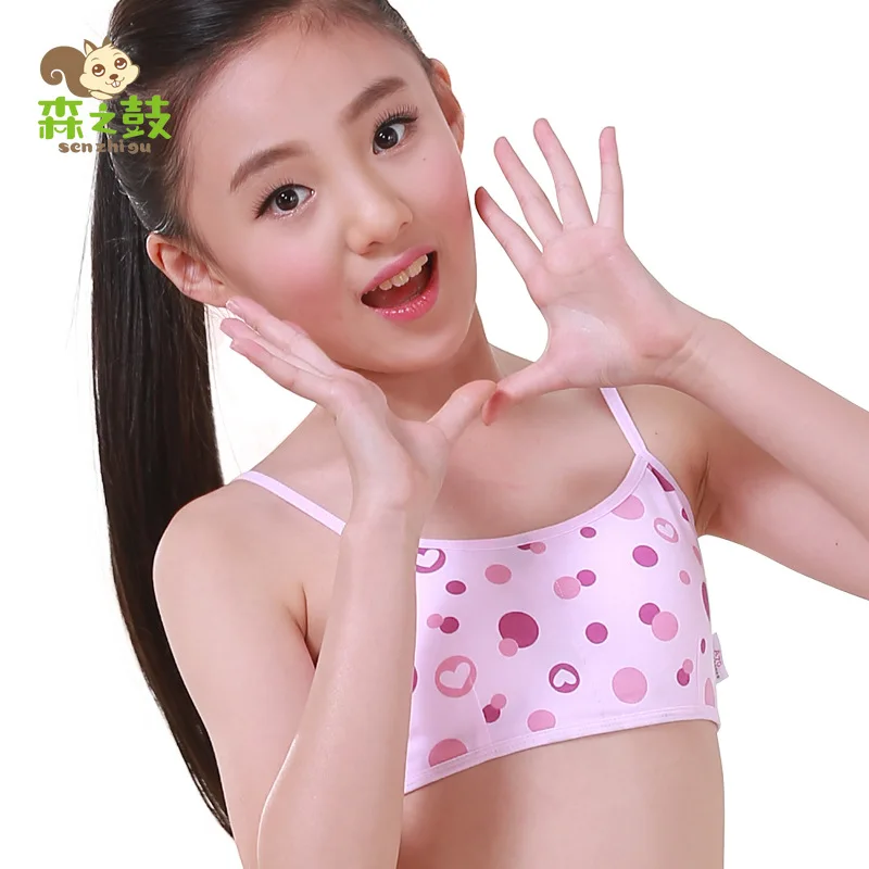 Kids Bras Factory Direct Sales Of New Girls Development Period Bra Pure Cotton Straps Thin Childrens Wear Underwear Wholesale