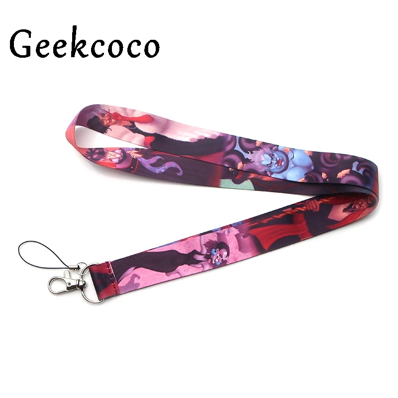 

Maleficent cartoon Multi-function Mobile Phone Straps Tags Neck Lanyards for keys ID Lanyard Badge Neck Straps webbing J0193