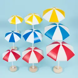 3 цвета пляжные зонты фигурки, миниатюры ремесло ПВХ бонсай домашний орнамент кукольный домик микро Пейзаж украшения