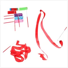 Красочная 2 м художественная гимнастика, балетный стример, крученая палка для занятий в тренажерном зале, профессиональная лента для занятий в тренажерном зале, ритмичная лента для танцев