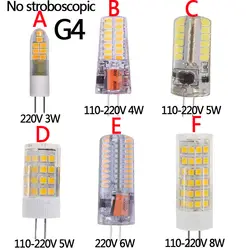 Не стробоскопический G4 светодиодный ЛАМПА 4 Вт 5 Вт 8 Вт мини-светодиодная лампа AC110V 220V SMD2835 люстра высокое качество освещения замена