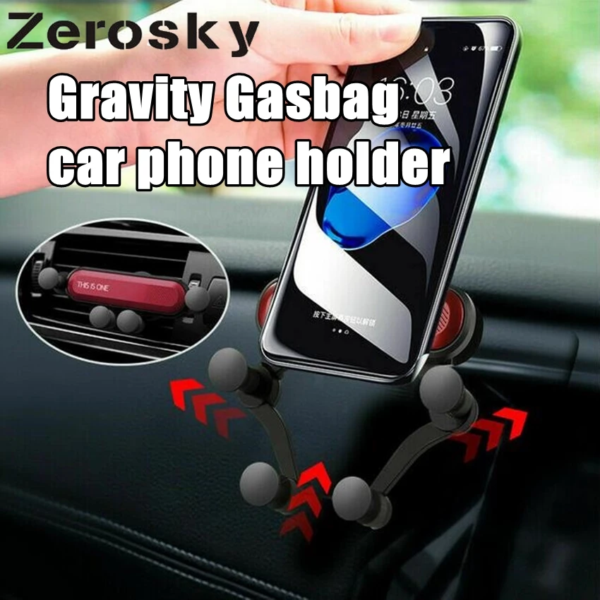 Gravity Gasbag car phone holder phone stand car air vent clip Mount No