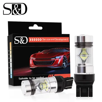 

2Pcs 7443 LED Bulb W21/5W Car Back Up Reverse Lights Brake Lights Tail Rv lights Xenon White 1100LM 992 20SMD 12V-24V D035
