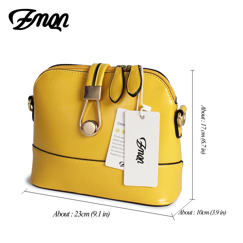 ZMQN النساء Crossbody أكياس جلدية قذيفة الأصفر أكياس صغيرة أزياء السيدات اليد حقيبة للنساء 2019 الفتيات الجانب بولسا الأنثوية a534