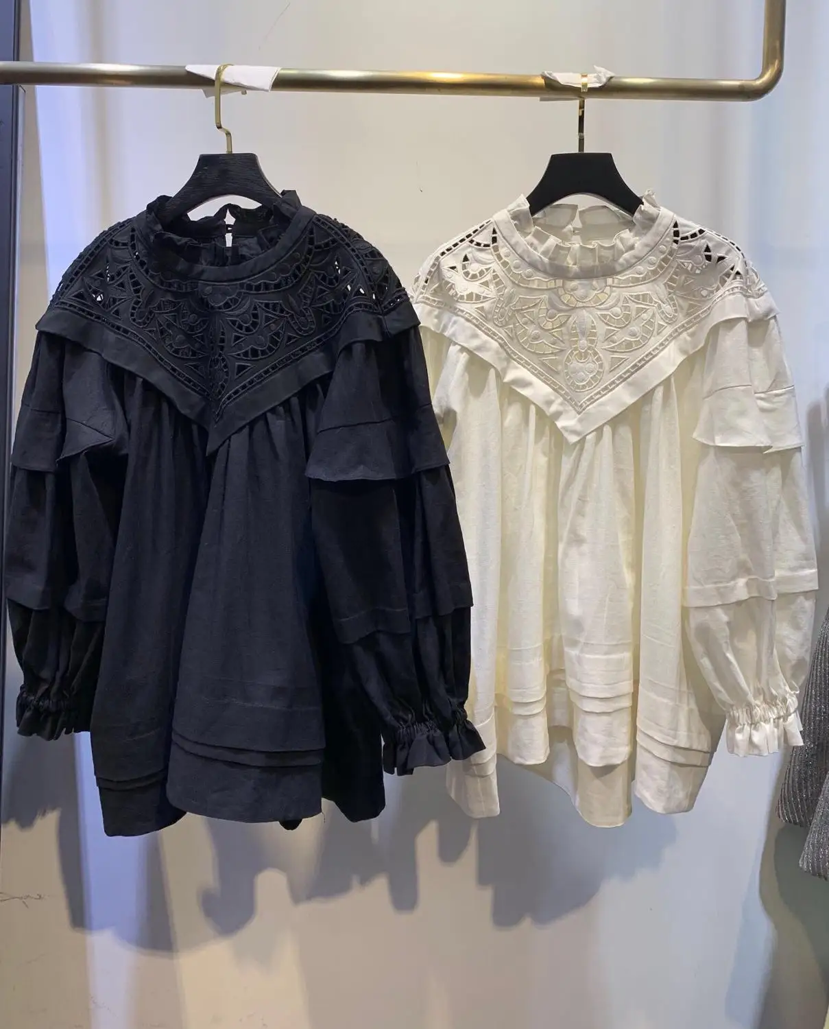 

2019 summer vintage women linen hollow dress 2 color ddxgz2