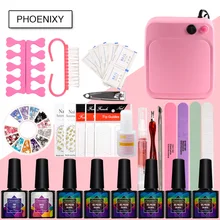 Набор маникюрных приборов комплект гель-лаков для ногтей 36 Вт УФ лампа Сушилка замачиваемый лак гель лак полуперманентный набор