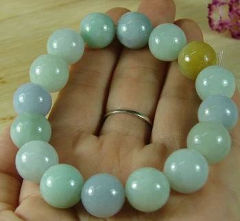 

~$wholesale_jewelry_wig$ Green Lavender Bead Jade Bangle Bracelet Natural Grade A Jadeite Emerald