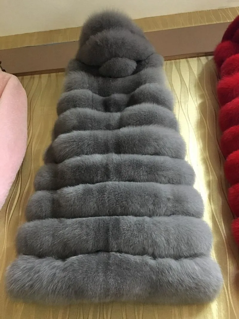 S-4XL модные длинные искусственный лиса, норка меховой жилет с капюшоном женские зимние слизи супер длинные жилетки из искусственного меха шуба женские куртки J03