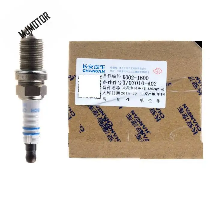 

(4pcs/lot) Dual Iridium Spark Plugs for Chinese CHANGAN CS75 CS95 SUV 1.8T 2.0 JL486 Engine Autocar motor part K002-1600