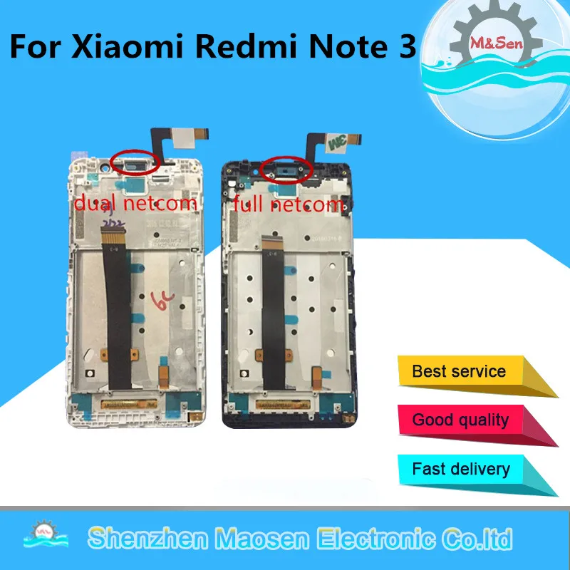 

M&Sen For 5.5" Xiaomi Redmi Note 3 LCD Screen Display+Touch Digitizer Frame For Xiaomi Redmi Note 3 Pro Lcd Display Touch Screen