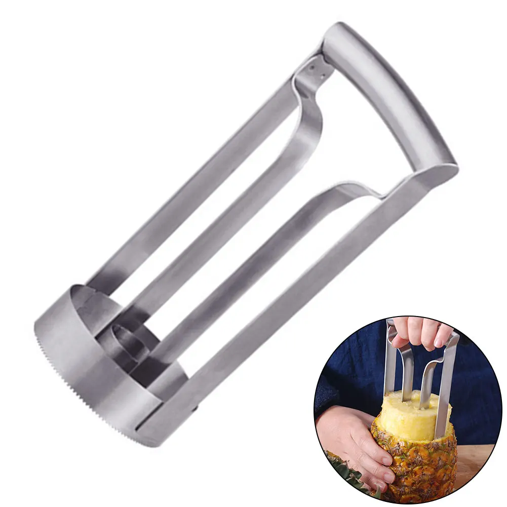 Прочный нож кухонный инструмент из нержавеющей стали фруктовый слайсер для ананаса Овощечистка резак для ломтерезка для ананаса#63