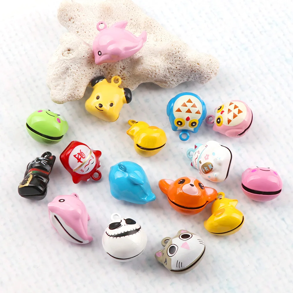 

20PC MIX Random Animals Jingle Bells Loose Beads Festival PartyDecoration/Christmas Decorations/Pet Bell/DIY Crafts Accessories