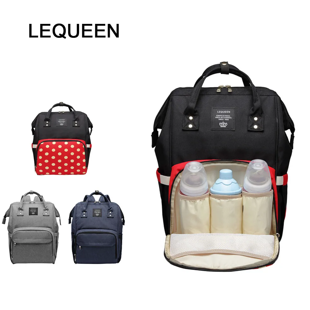 

LEQUEEN Fashion Mummy Maternity Diaper Bag Large Nursing Bag Travel Backpack Designer Stroller Baby Bag Baby Care Nappy Backpack