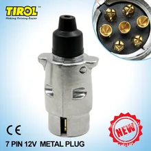 TIROL 7-Pin трейлер вилка 7-полюсный круглый Соединительный разъём для трейлера разъем проводки 12 В буксировочная вилка N Тип T22776a