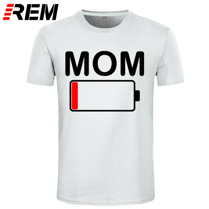 Womens Mom Battery Low Funny Empty Tired Parenting Mother T Shirt