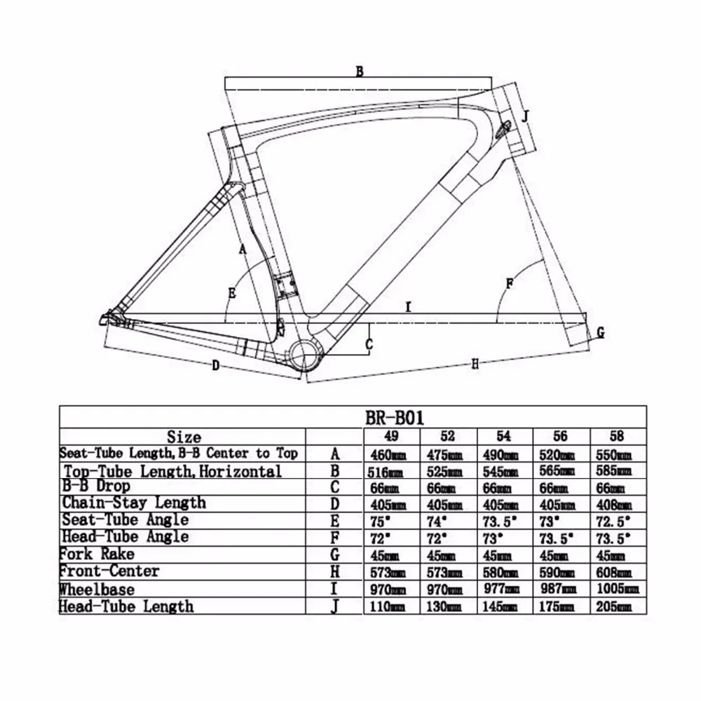 Карбоновая рама для дорожного велосипеда 490 520 540 560 580 мм карбоновая рама для дорожного велосипеда 700C