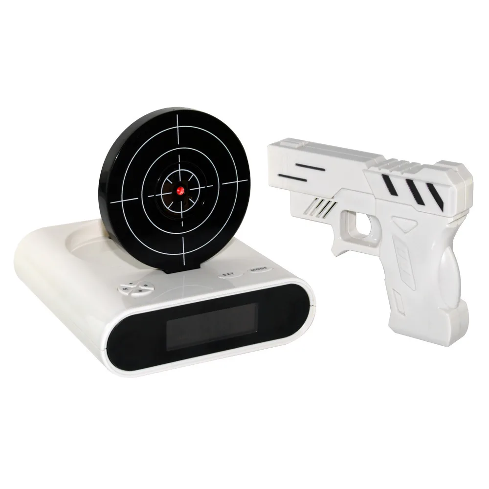 New Unique LCD Gun Target Shooting Alarm Clock Watch for shooting digital clockin Alarm Clocks
