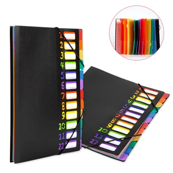 

12 Pocket Expanding File Folders Document Paper Organizer Sorter for Office Clerks School Students A4 Letter Size