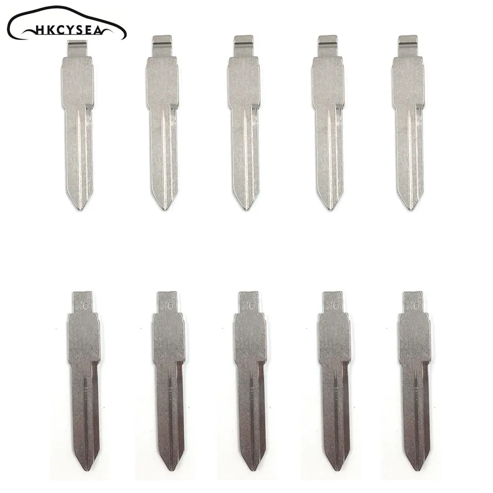 

HKCYSEA 10 pcs/lot Metal Blank Uncut Flip KD Remote Key Blade Type #26 for Buick Key Blade NO. 26