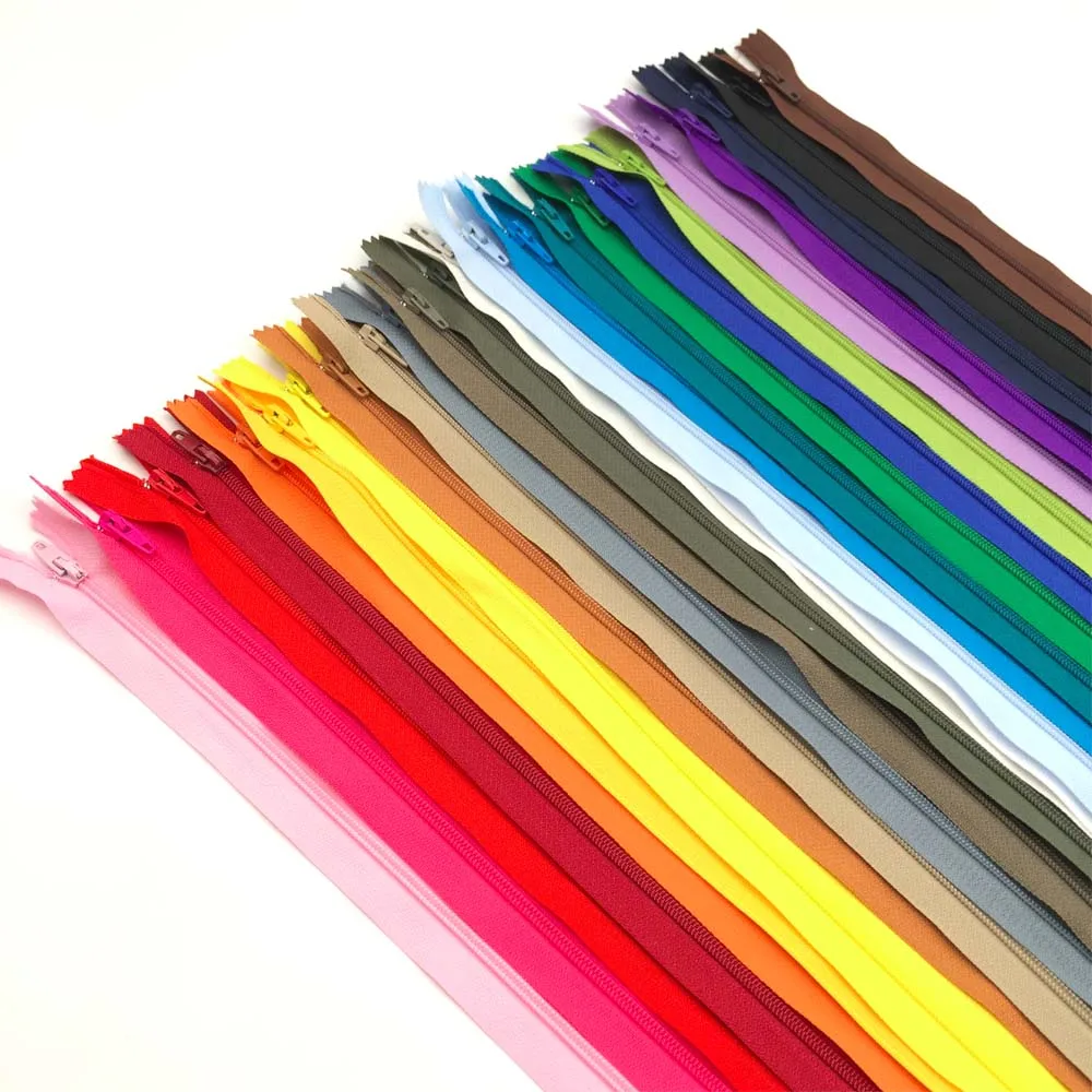10 шт. нейлоновые молнии 3#51 см/20 дюймов закрытые молнии для Аксессуары для шитья одежды канализации ремесло молнии - Цвет: Mixed Color-10pcs