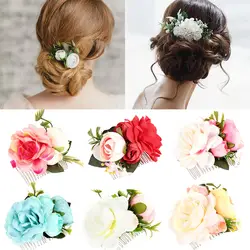 Распродажа модные свадебные Hairband аксессуары для волос пляжные для женщин 6 вечерние цветов цветы партии Свадебная заколка для волос