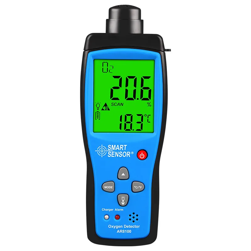 Детектор кислорода, sigma AR8100/AS8404 портативный промышленный O2 Тестер Концентрация кислорода, тревоги