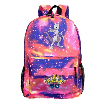 

Boys Girls School Bag Lightweight and Convenient bag Pikachu Series Mewtwo Teens POKEMON Daily Wear Backpacks